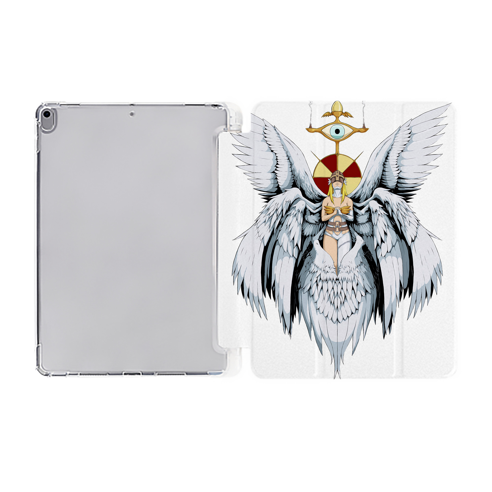 （画像用） Digimon デジタルモンスター/デジモン IPad ケース ペン収納付き 三つ折りスタンド PUレザー×シリコン 対応機種9.5/10.5/10.9インチ